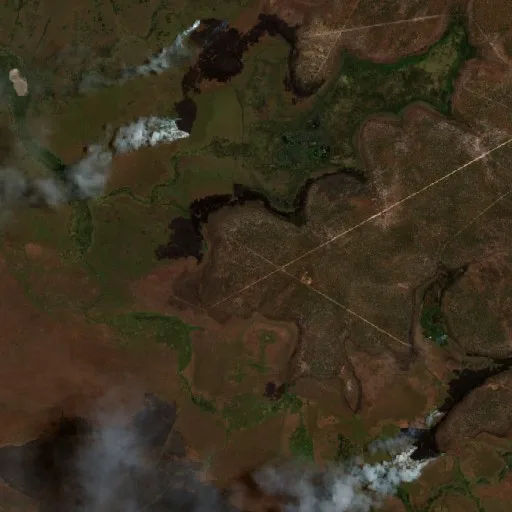 Incendio cerca de Gunbalanya — Sentinel-2 true color