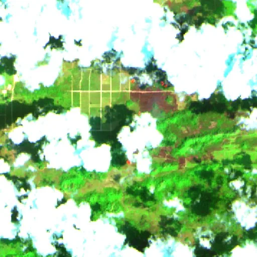 Incendio cerca de Hampang — Sentinel-2 SWIR (fuego)