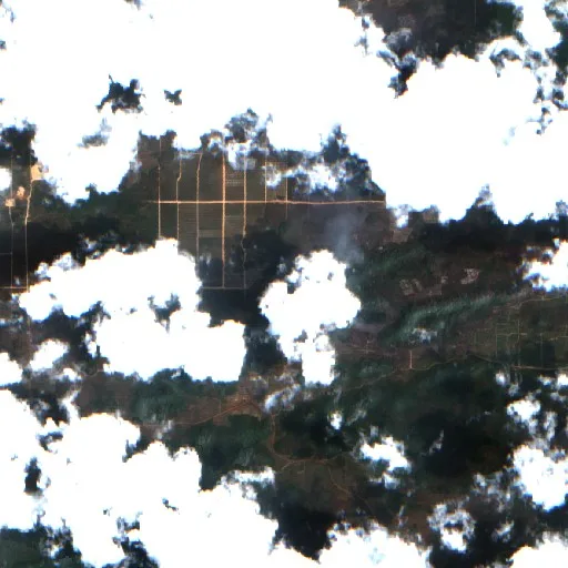 Incendio cerca de Hampang — Sentinel-2 true color