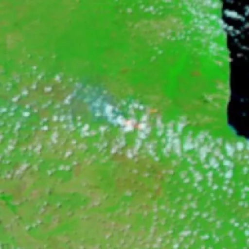 Wildfire near Heathlands — NASA satellite