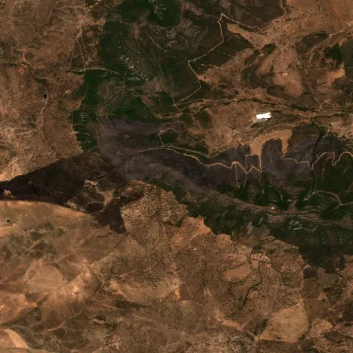 Wildfire near Herrera del Duque — Sentinel-2 true color