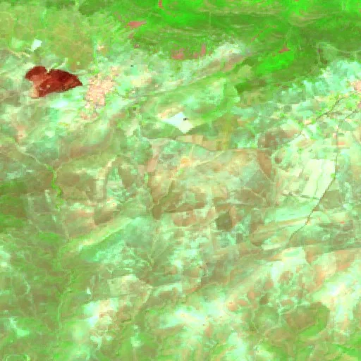 Incendio Wildfire near Hinojosas de Calatrava (ES) — Sentinel-2 SWIR (fuego)