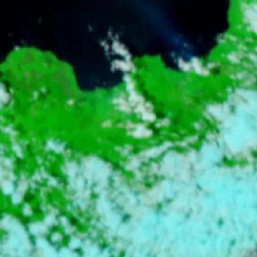 Incendio cerca de Hoskins District — NASA satellite