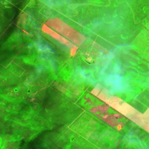 Wildfire near Ibarreta — Sentinel-2 SWIR (fuego)