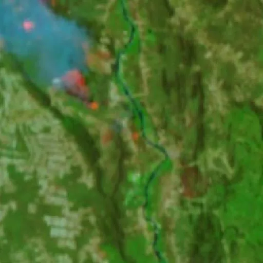 Wildfire near Ibotirama (Oct 9) — NASA satellite