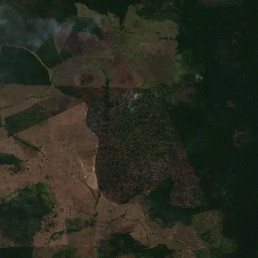 Wildfire near Idéia — Sentinel-2 true color