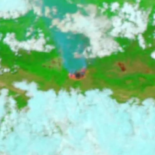Wildfire near Ilaga — NASA satellite