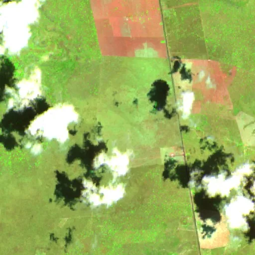 Wildfire near Inhuma — Sentinel-2 SWIR (fuego)