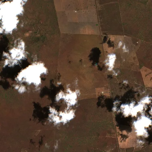 Wildfire near Inhuma — Sentinel-2 true color