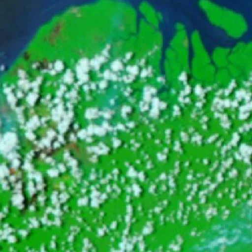 Wildfire near Irarututiga — NASA satellite