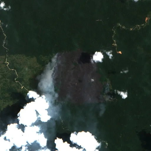 Incendio cerca de Itaituba (1 oct) — Sentinel-2 true color