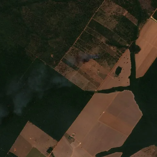 Wildfire near Itaúba (Aug 18) — Sentinel-2 true color