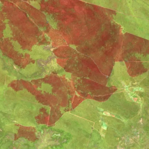 Incendio cerca de Itaueira (26 ago) — Sentinel-2 SWIR (fuego)