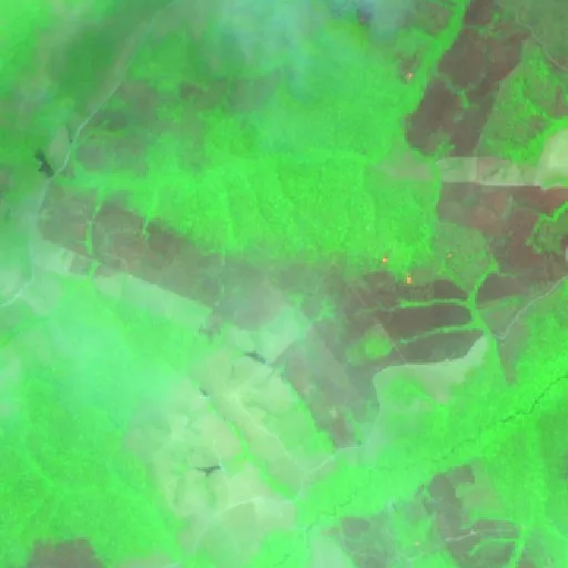 Incendio cerca de Jacareacanga (7 sep) — Sentinel-2 SWIR (fuego)