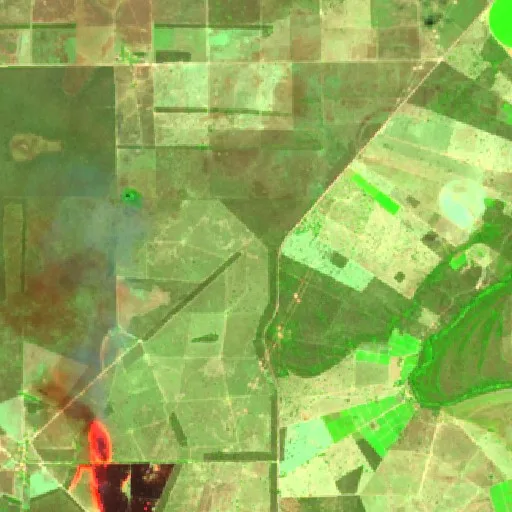 Incendio cerca de Jaíba — Sentinel-2 SWIR (fuego)