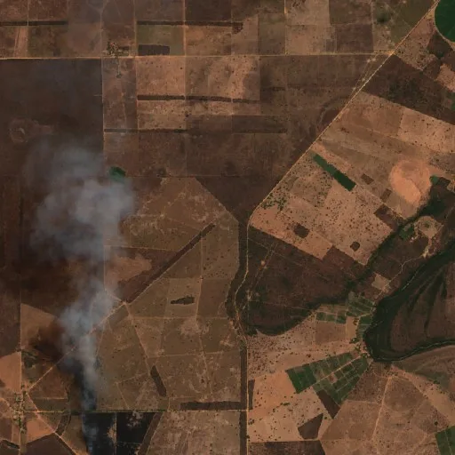 Incendio cerca de Jaíba — Sentinel-2 true color