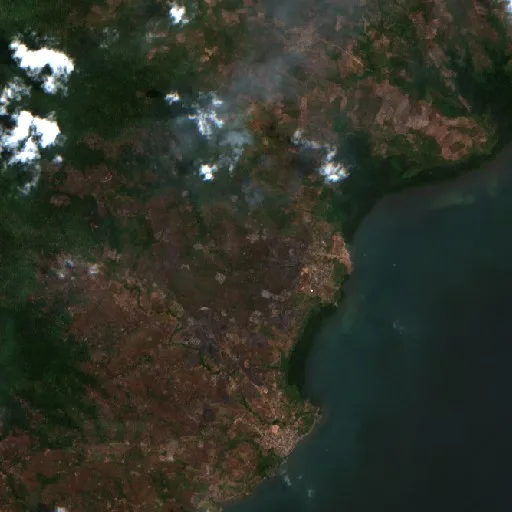 Incendio cerca de Jailolo — Sentinel-2 true color