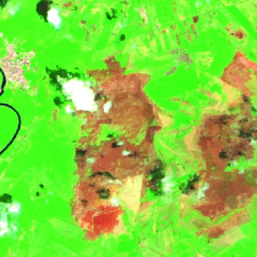 Incendio cerca de Jalapa (27 ago) — Sentinel-2 SWIR (fuego)