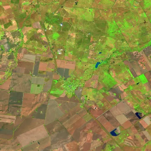 Incendio cerca de Jandowae — Sentinel-2 SWIR (fuego)