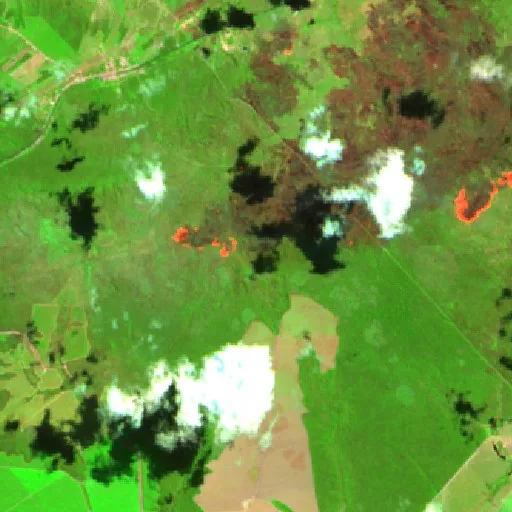 Wildfire near Jenipapo dos Vieiras — Sentinel-2 SWIR (fuego)