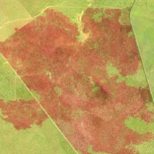 Wildfire near Jerumenha (Aug 27) — Sentinel-2 SWIR (fuego)