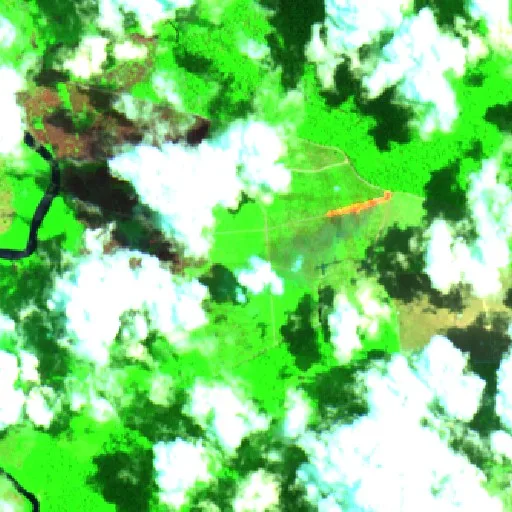 Wildfire near José Filipe Rodrigues — Sentinel-2 SWIR (fuego)