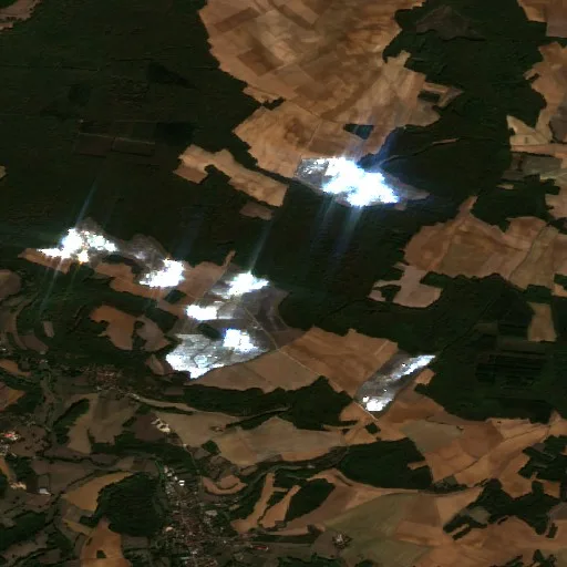 Wildfire near Joux-la-Ville — Sentinel-2 true color