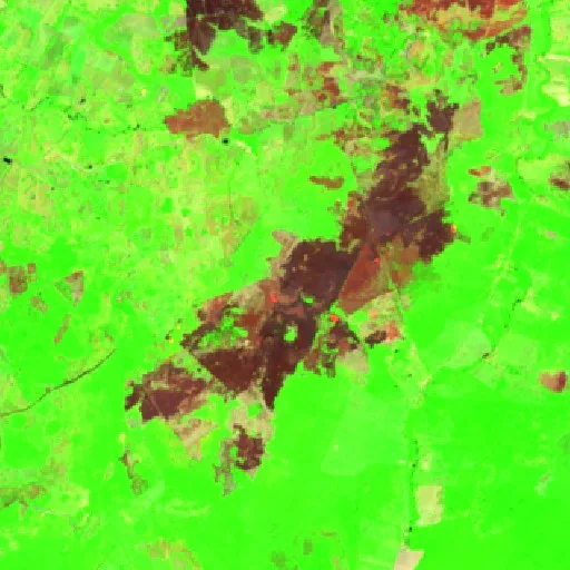 Incendio cerca de Juárez — Sentinel-2 SWIR (fuego)