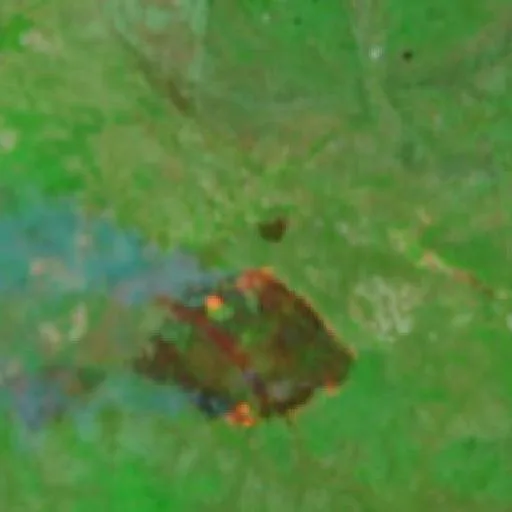 Wildfire near Katherine South — NASA satellite