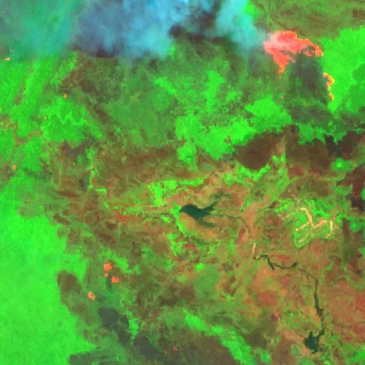 Incendio cerca de Kepi (27 sep · SW) — Sentinel-2 SWIR (fuego)