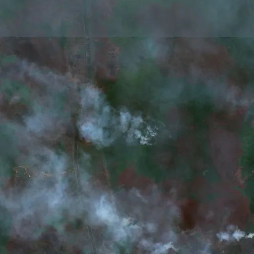 Wildfire near Kepi (Oct 6 · N) — Sentinel-2 true color