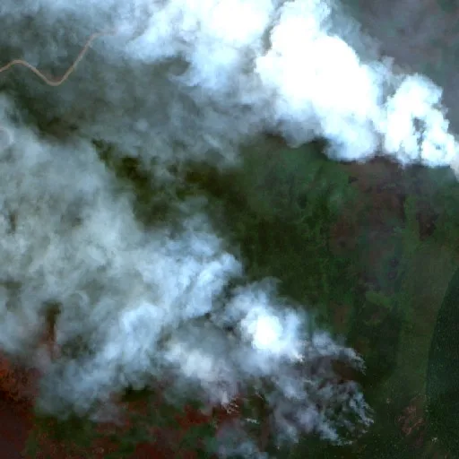 Wildfire near Kepi (Oct 6 · SW) — Sentinel-2 true color