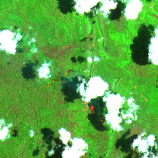 Wildfire near Kerang — Sentinel-2 SWIR (fuego)