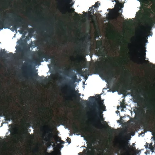 Wildfire near Kerang — Sentinel-2 true color
