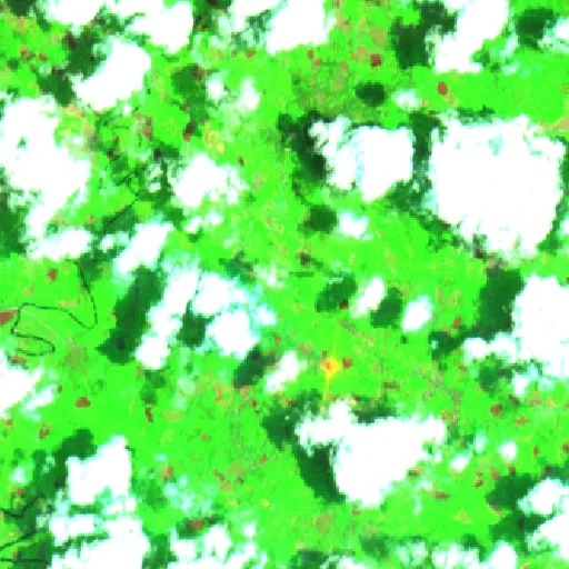 Incendio cerca de Ketapang (2 oct · NE) — Sentinel-2 SWIR (fuego)
