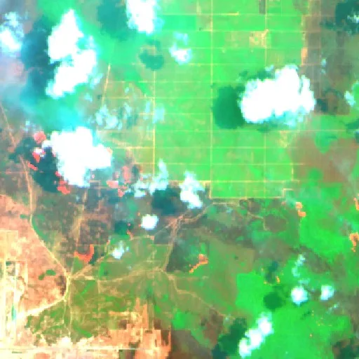Wildfire near Ketapang (Sep 17 · SW) — Sentinel-2 SWIR (fuego)