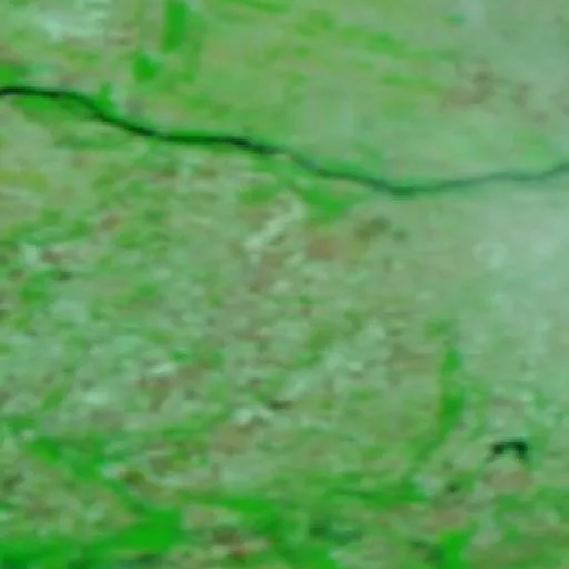 Incendio cerca de Knezha — NASA satellite