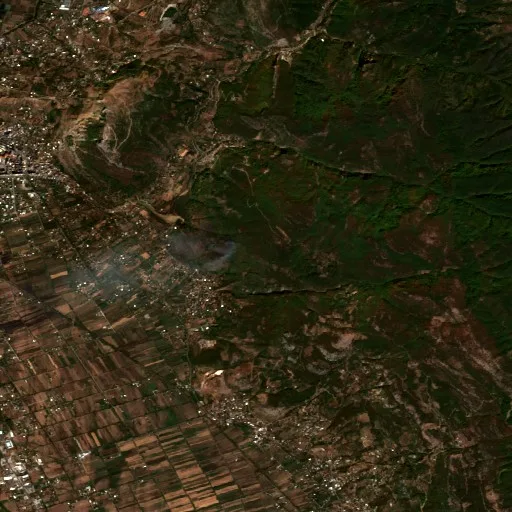 Incendio cerca de Kolç — Sentinel-2 true color