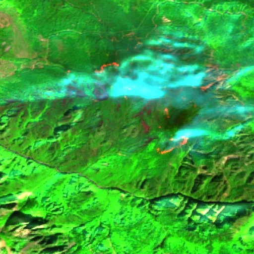 Wildfire near Kónitsa — Sentinel-2 SWIR (fuego)