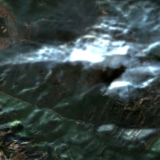 Wildfire near Kónitsa — Sentinel-2 true color