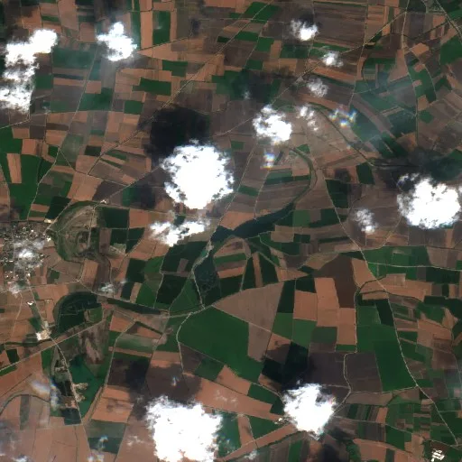 Incendio cerca de Kösreli — Sentinel-2 true color