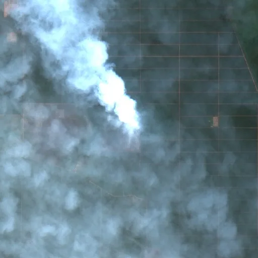 Incendio cerca de Kotabesi — Sentinel-2 true color