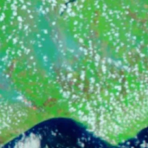 Incendio cerca de Kuala Pembuang (2 oct · NE) — NASA satellite