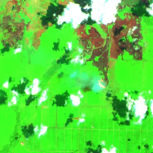 Wildfire near Kutai Kartanegara — Sentinel-2 SWIR (fuego)