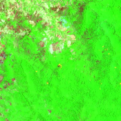 Wildfire near Kwandang — Sentinel-2 SWIR (fuego)