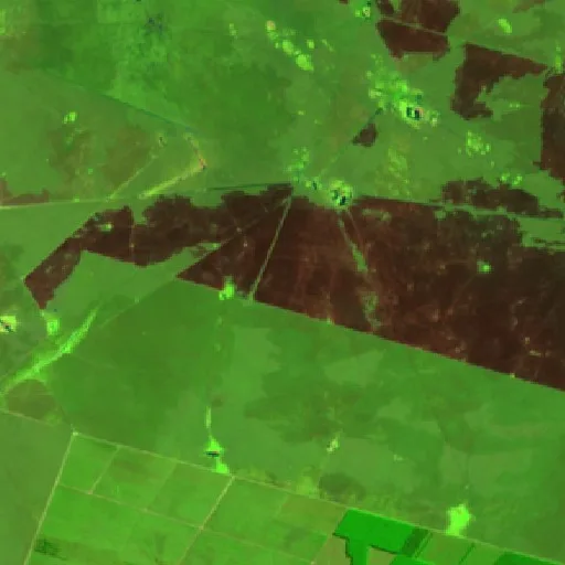 Wildfire near La Cruz — Sentinel-2 SWIR