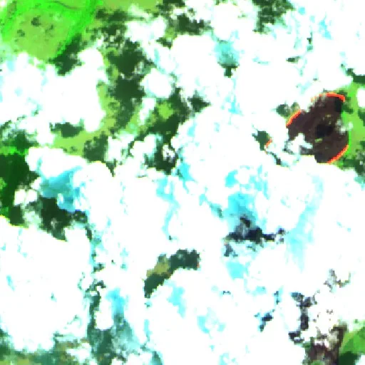 Incendio cerca de La Primavera (29 ago) — Sentinel-2 SWIR (fuego)