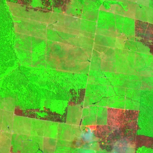 Wildfire near Lábrea (Sep 9) — Sentinel-2 SWIR (fuego)