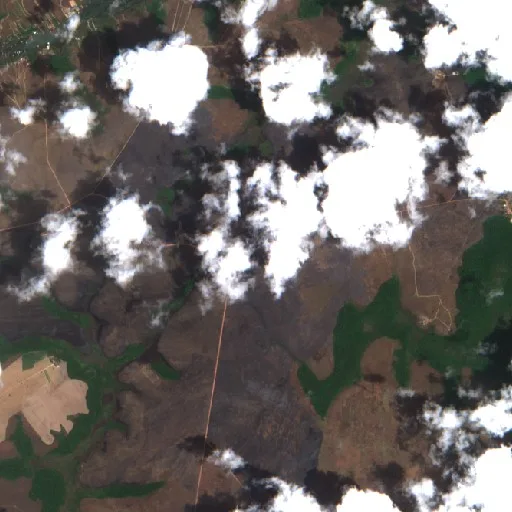 Wildfire near Lago da Vaca — Sentinel-2 true color