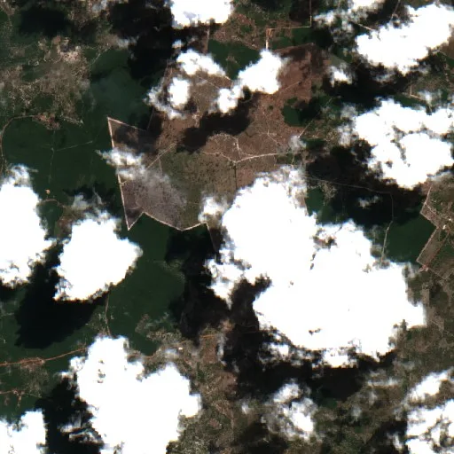 Wildfire near Lagoa Alegre — Sentinel-2 true color